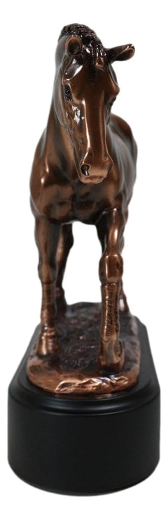 Hanoverian Mare Horse Walking The Pasture Bronze Electroplated Figurine Statue-7