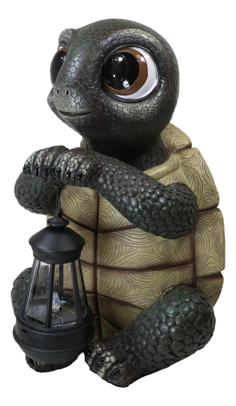Marine Coastal Baby Turtle Tortoise Statue Carrying Solar LED Lantern Light-5