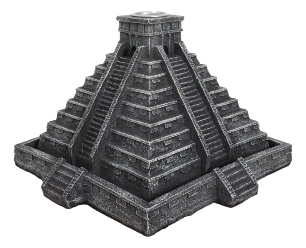 Temple of Kukulcan Mesoamerican Aztec Step Pyramid Backflow Incense Cone Burner-8