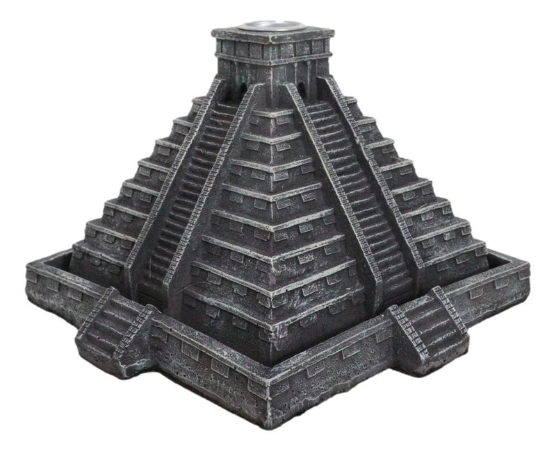 Temple of Kukulcan Mesoamerican Aztec Step Pyramid Backflow Incense Cone Burner-8