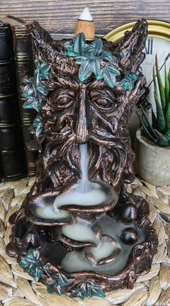 Celtic Greenman Tree Man God Forest Ent Backflow Incense Cone Burner Figurine-1