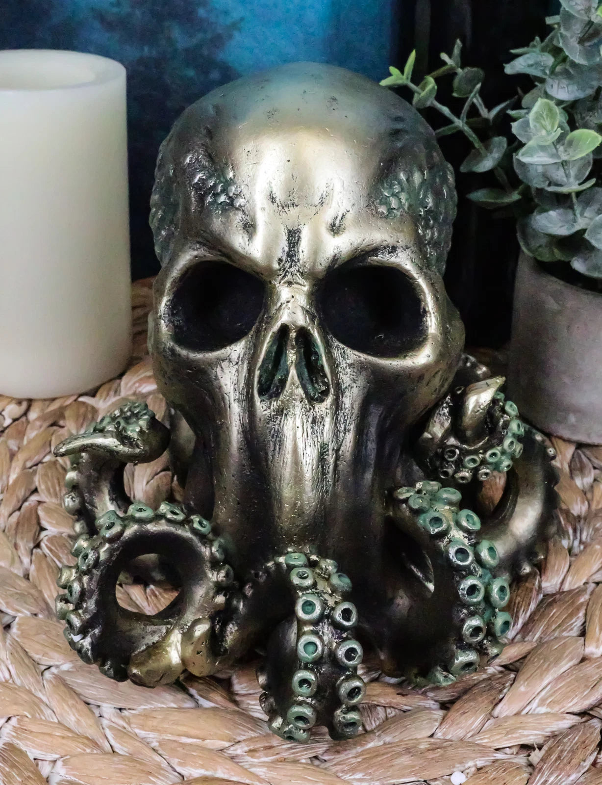 Ocean Monster Terror Kraken Cthulhu Skull Figurine 6"H Mythical Giant Octopus-4