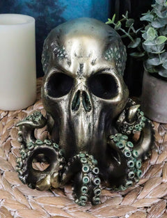 Ocean Monster Terror Kraken Cthulhu Skull Figurine 6"H Mythical Giant Octopus-4