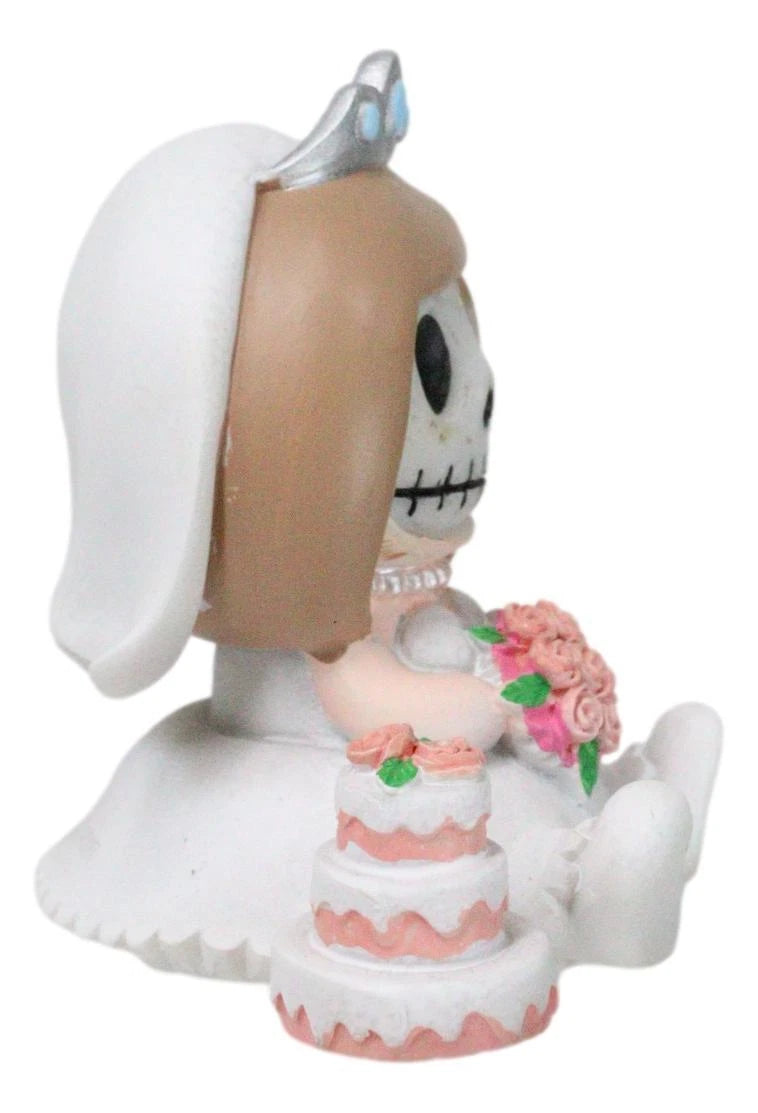 Set Of 2 Mr And Mrs Furrybones Bride Groom Wedding Skeleton Furrybones Figurines-6