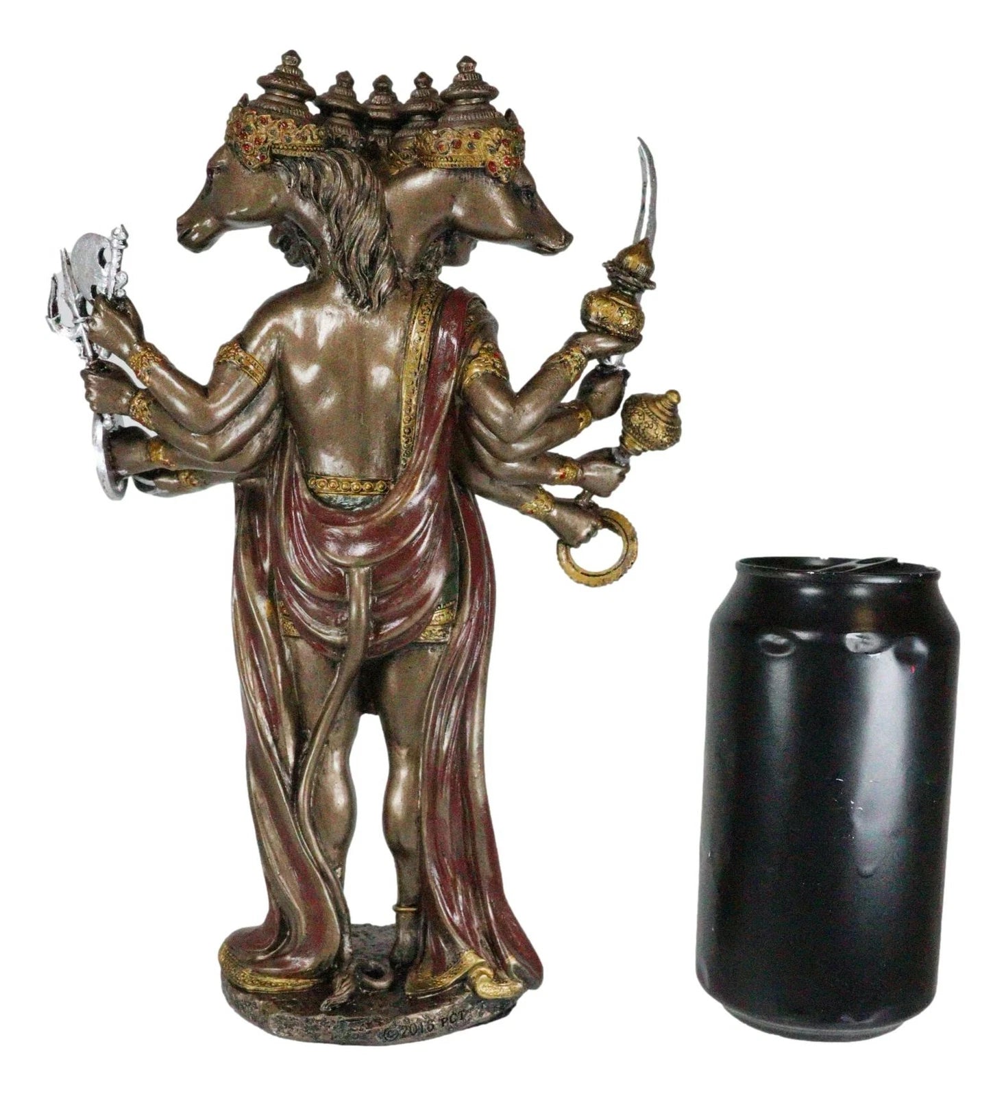 Panchamukhi Anjaneya Five Faced Hanuman Statue Monkey Hindu God Warrior Figurine-6