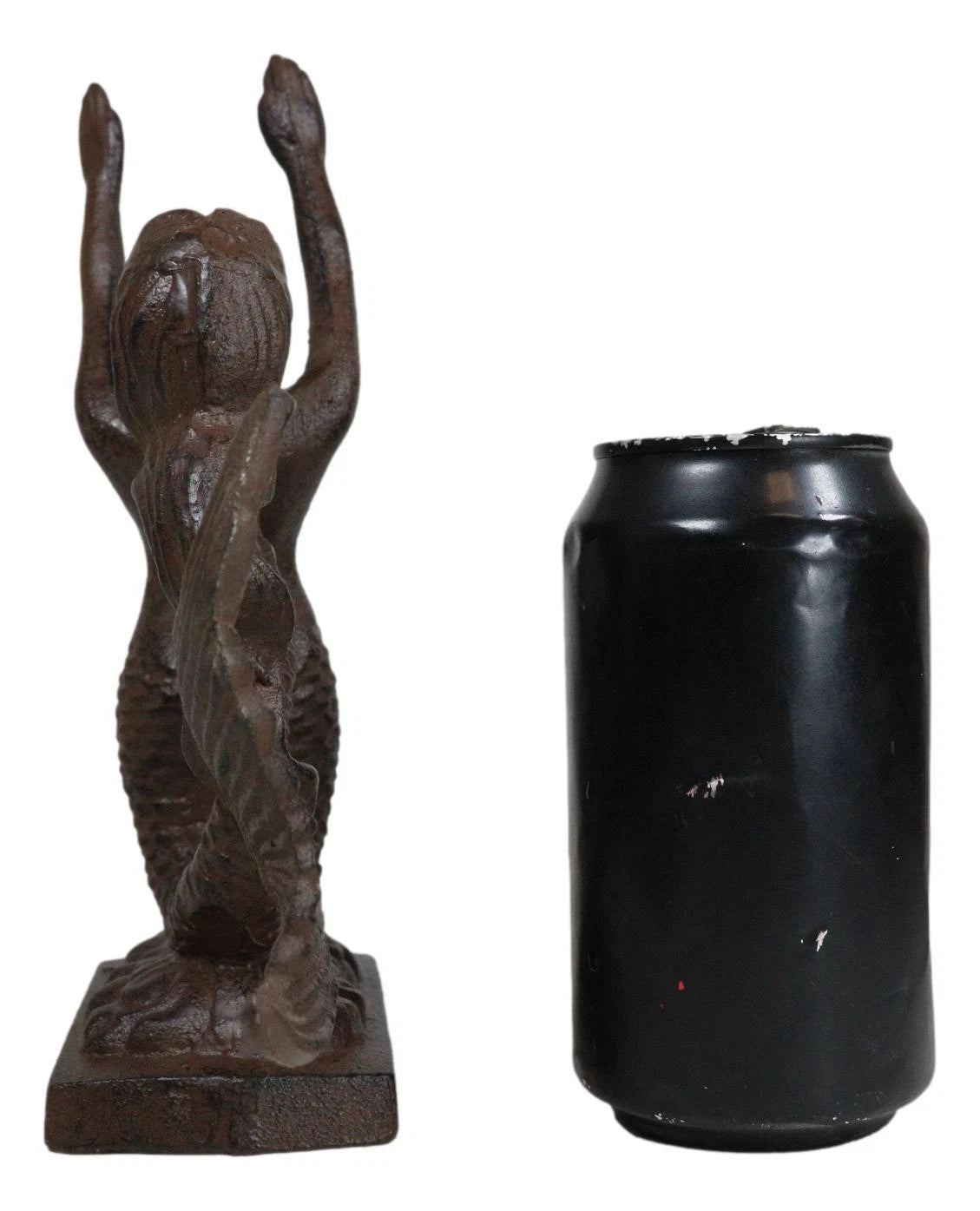 Cast Iron Rustic Nautical Siren Mermaid With Curling Tail Door Stopper Doorstop-7