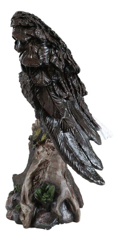 Large 18"H Wings Of Glory Perching Grand Bald Eagle Statue Home Garden Figurine-8
