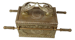 Golden Ark Of The Covenant With Cherubim Angels Decorative Box 9.5"L (1:8 Scale)-3