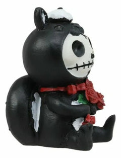 Furrybones Valentines Odo The Skunk Red Roses Skeleton Monster Ornament Figurine-5