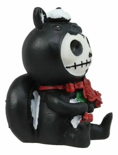 Furrybones Valentines Odo The Skunk Red Roses Skeleton Monster Ornament Figurine-5