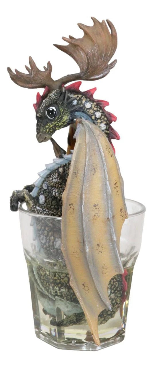 Cocktail Spirit Drunken Vodka Elk Moose Dragon Statue Fantasy Decor Figurine-7