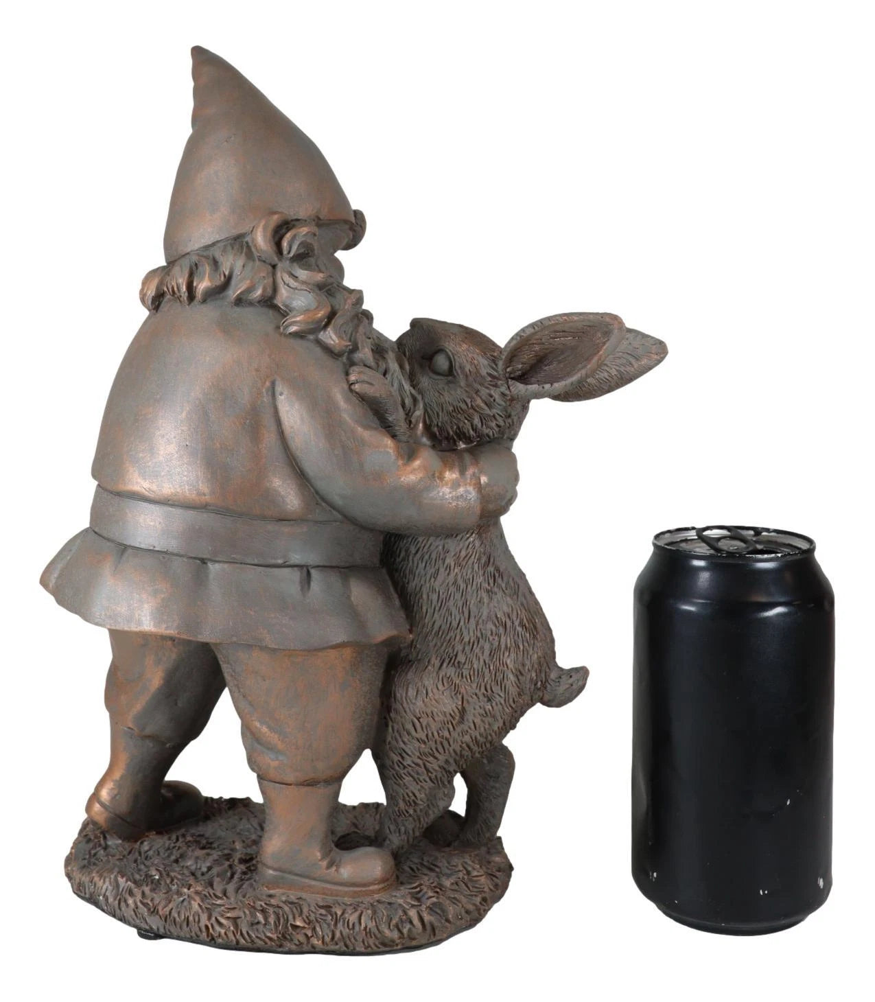 Whimsical Mr Gnome Dancing With Hare Rabbit Fairy Garden Figurine Decor Accent-6