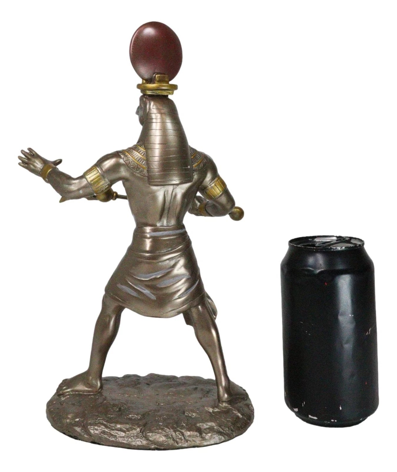 Egyptian Mythology God Horus Ra With Sun And Uraeus Disc Statue Heru Falcon-5