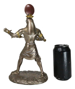 Egyptian Mythology God Horus Ra With Sun And Uraeus Disc Statue Heru Falcon-5