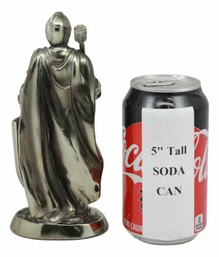 Holy Roman Empire Crusader Knight With Morning Star Club And Shield Statue 7"H-4