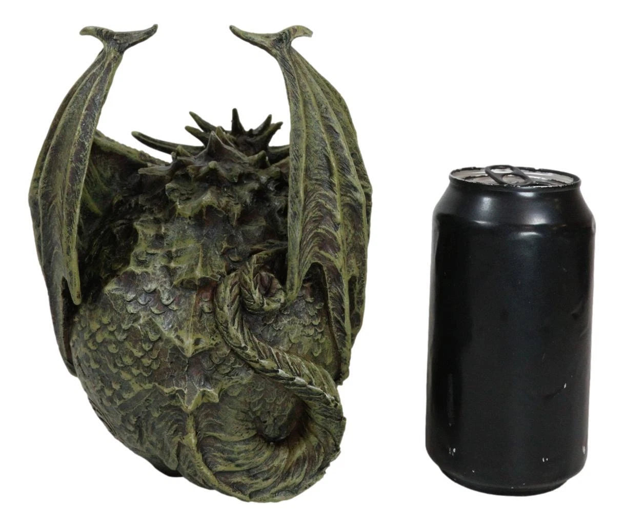 Hades Hellbringer Drogon Winged Behemoth Dragon Perching On Rocky Skull Figurine-5