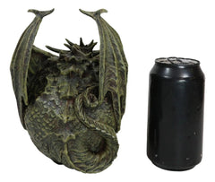 Hades Hellbringer Drogon Winged Behemoth Dragon Perching On Rocky Skull Figurine-5