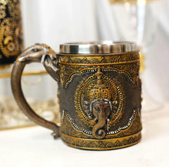 Hindu God Of Success Lord Ganesha Ganapati Coffee Mug With Elephant Trunk Handle-2