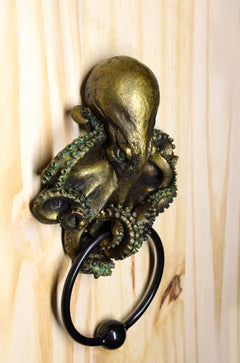 Deep Ocean Creature Octopus Door Knocker 8.5"Tall Kraken Monster Cthulhu-7