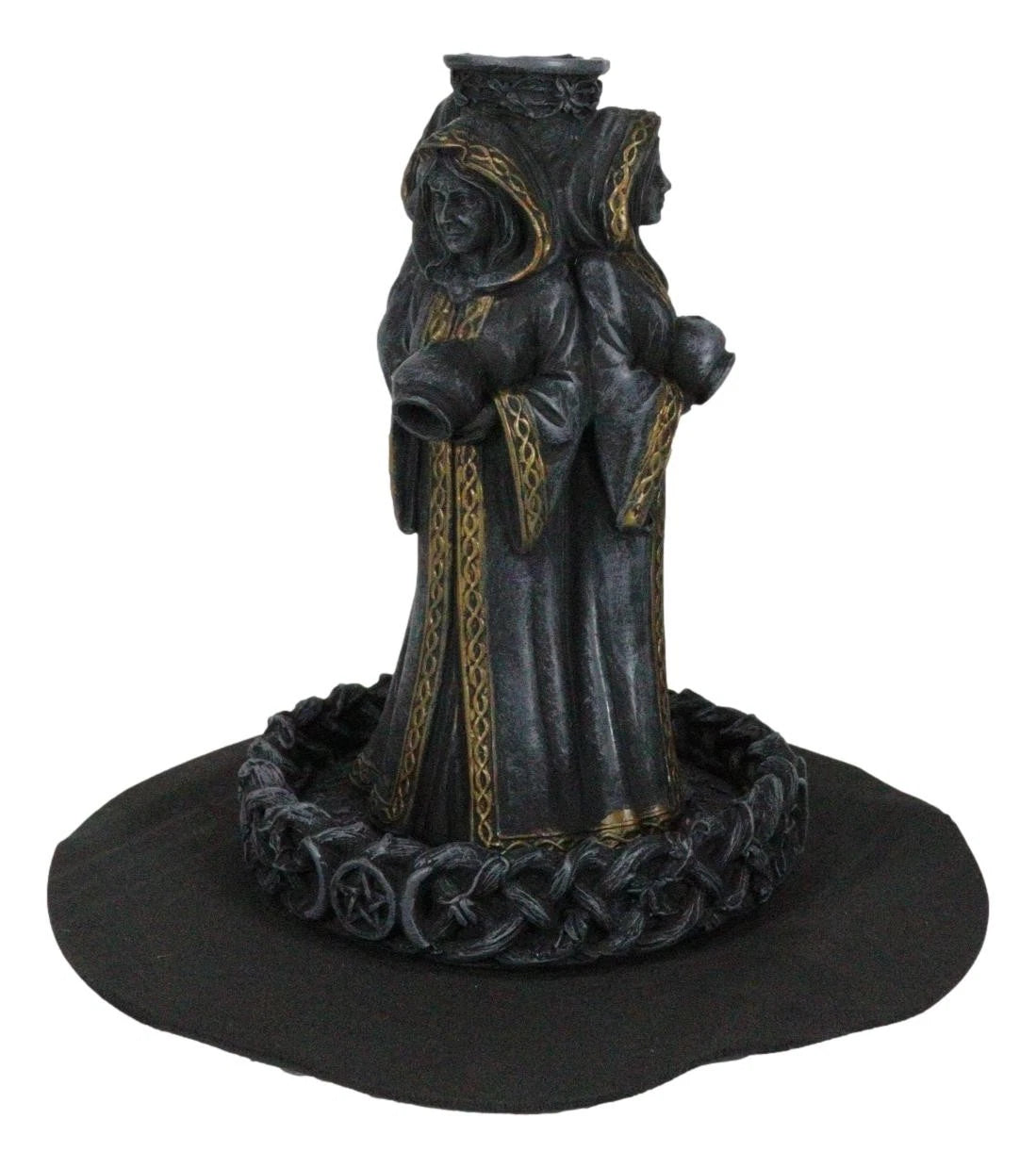 Wicca Triple Moon Goddess Maiden Mother And Crone Pagan Backflow Incense Burner-7