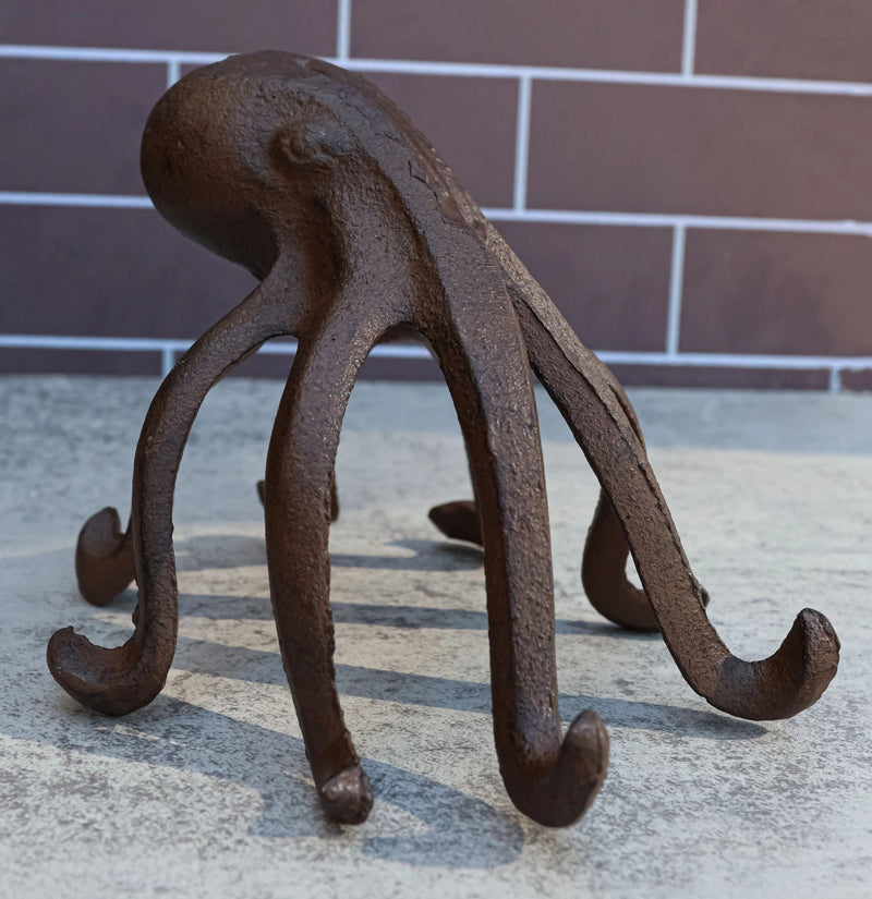 Cast Iron Nautical Giant Sea Octopus Standing Decorative Paperweight Figurine-2
