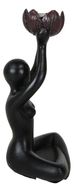Black Yoga Meditation Avatar With 7 Chakra Zone Colors Backflow Incense Burner-5