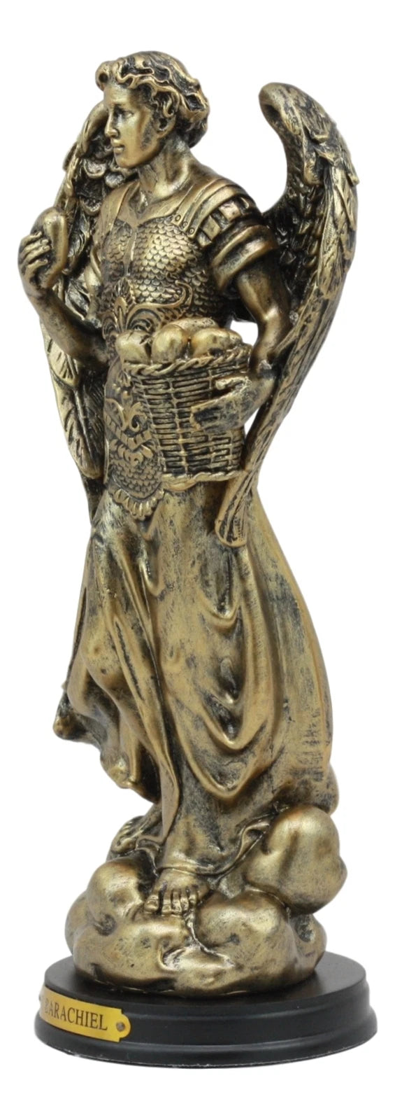Estatua del Arcángel San Barachiel de la Iglesia Católica Bizantina, 8" de alto, Provisión de Dios-4