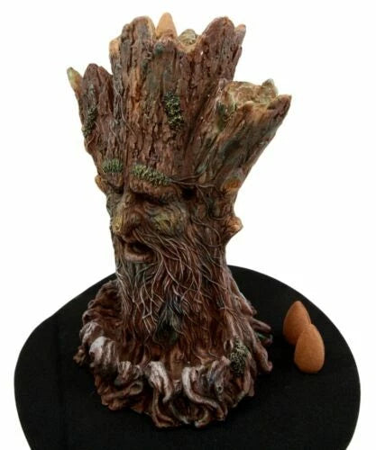 Whispering Forest Celtic Greenman Backflow Incense Cone Burner Figurine-8