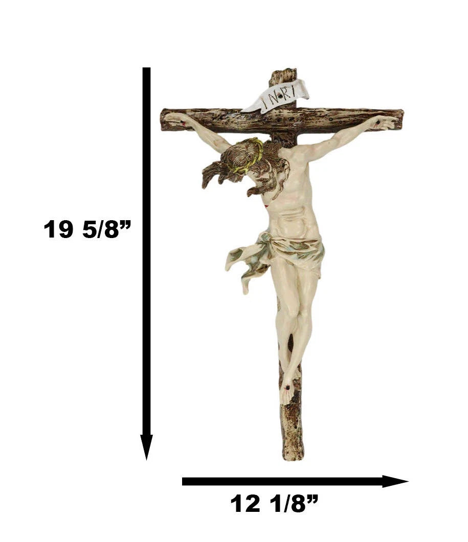 Jesus Christ Wall Cross, 20" Calvary Crucifix Hanging Plaque Religious Decor for Home, Church, Office, Prayer Room or Wall Display-7