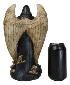 Gothic Death Prayer Grim Reaper Skeleton With Ossuary Skulls Wings Figurine-5