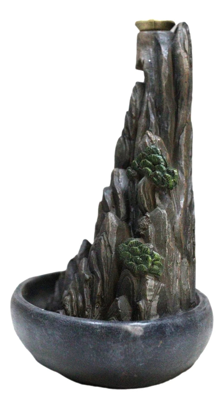 Eastern Feng Shui Tranquil Zen Rocky Mountain Range Backflow Cone Incense Holder-7