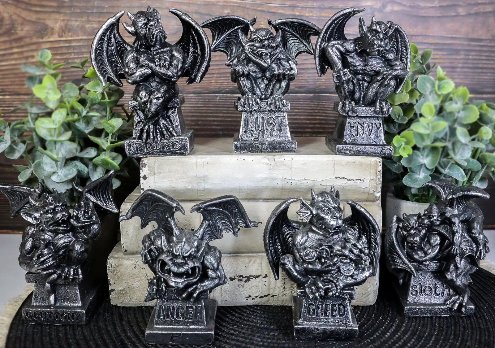 The Allegorical Seven Deadly Sins Gargoyle Figurine Set of 7 Wicked Gargoyles-3