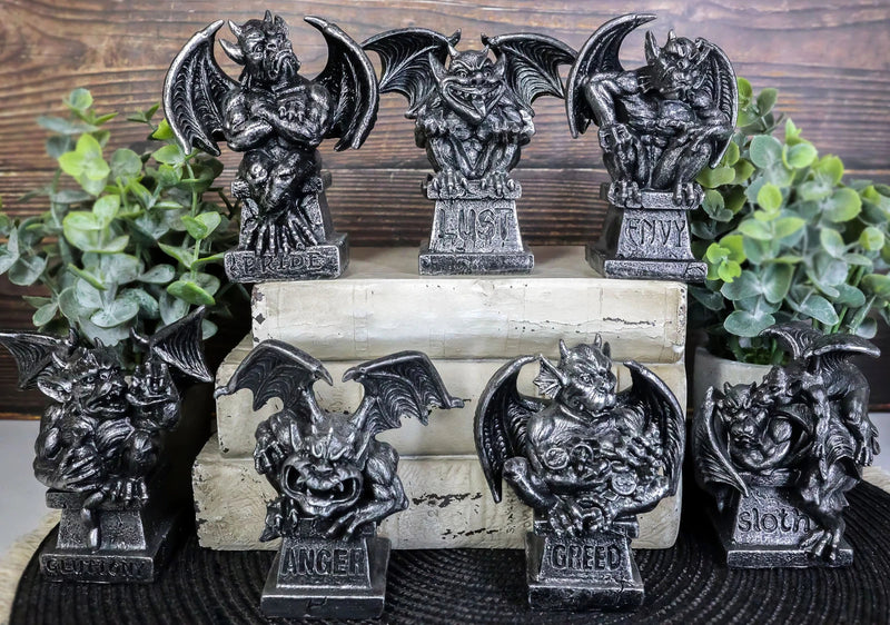 The Allegorical Seven Deadly Sins Gargoyle Figurine Set of 7 Wicked Gargoyles-3