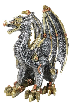 Geared Mechanical Look Steampunk Dragon Cyber Robot Decorative Sculpture-3