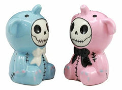 Furrybones Elephant Voodoo Skeleton Ceramic Salt And Pepper Shakers Set-4