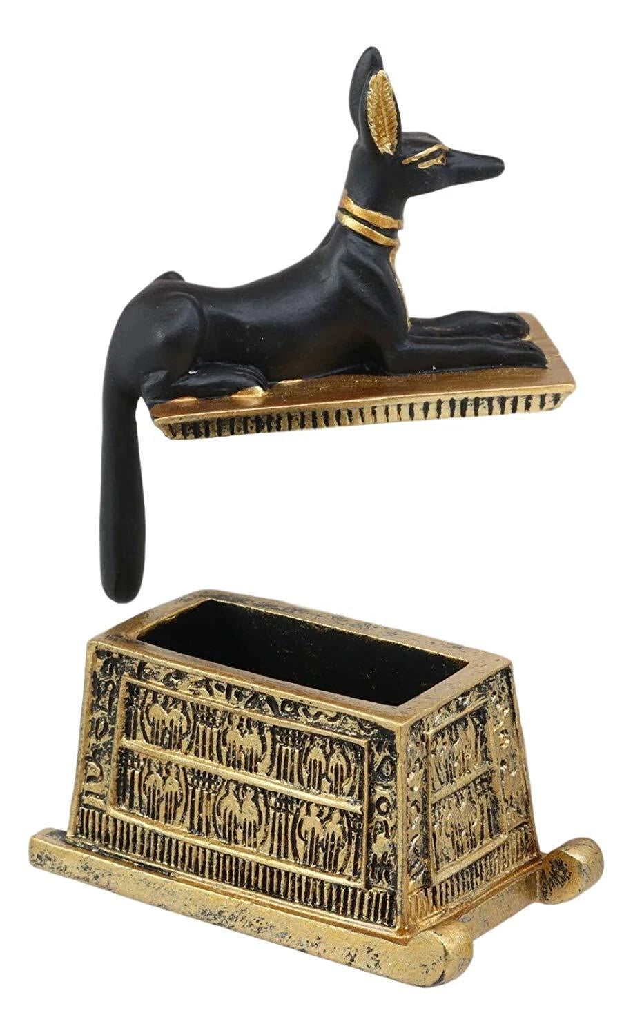 Egyptian God Hieroglyphic Anubis Dog Egyptian Miniature Cartouche Box-5
