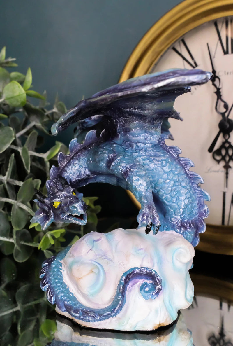 Blue Sky Wraith Storm Dragon On Giant Cloud Formation Decorative Small Figurine-3