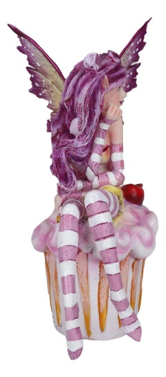 Colorful Amy Brown Pink Cherry Cupcake Fairy Statue Sweet Tooth Collection-2