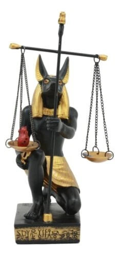 Ancient Egyptian God Of Afterlife Anubis Holding The Scales of Justice Statue-3