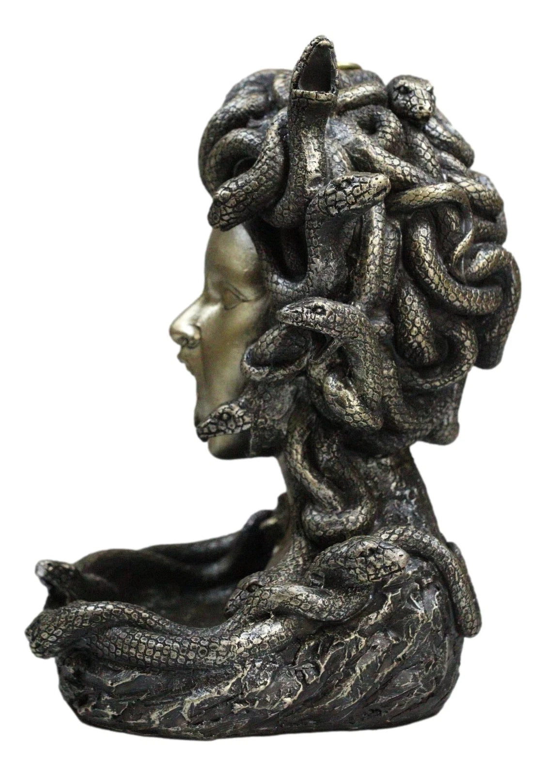 Greek Goddess Medusa with Snake Hairs Backflow Incense Cone Burner Figurine-3