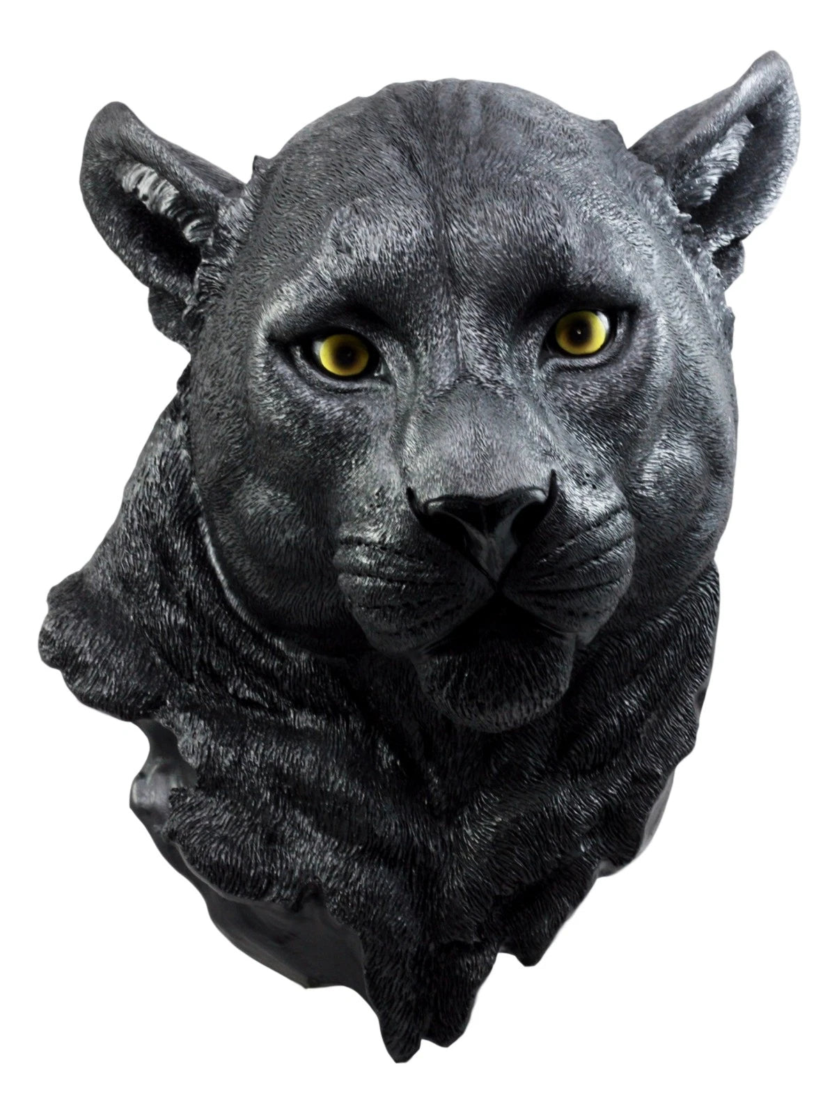 Large Black Panther Head Wall Decor Plaque 16"Tall Jaguar Wall Bust Plaque-3