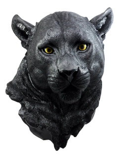 Large Black Panther Head Wall Decor Plaque 16"Tall Jaguar Wall Bust Plaque-3