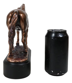 Hanoverian Mare Horse Walking The Pasture Bronze Electroplated Figurine Statue-5
