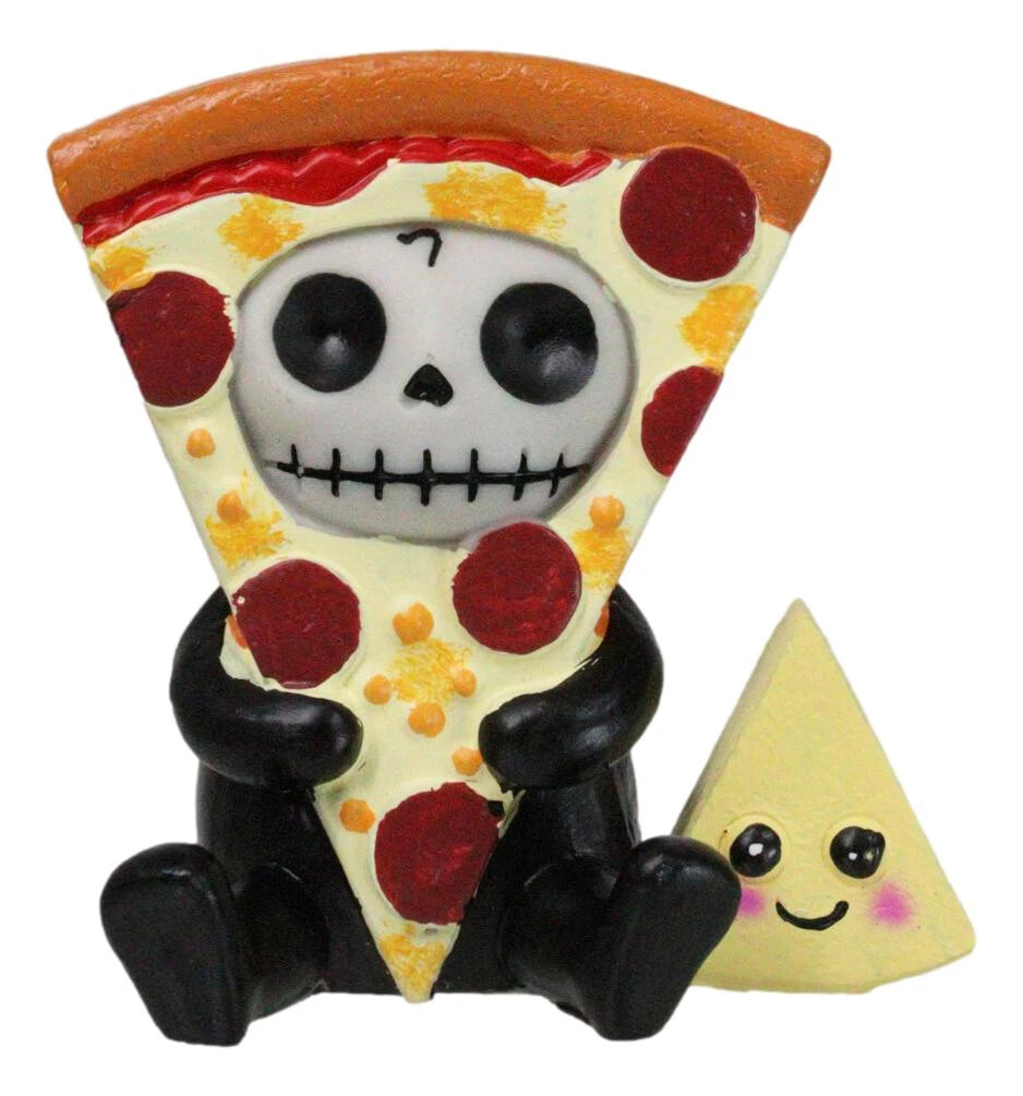 Furry Bones Whimsical Peppi Pizza With Cheese Skeleton Figurine Furrybones-5