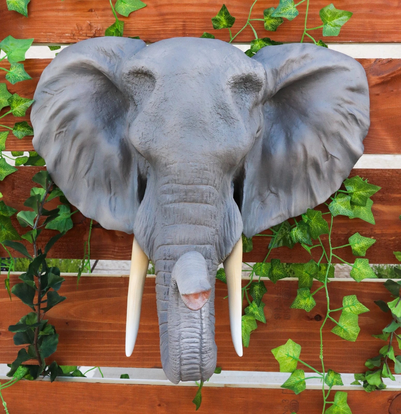 Large 19"L Sahara Elephant Wall Bust For Home Decor Wall Plaque Hanging Statue-2