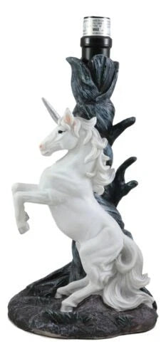 Enchanted Lights White Unicorn Sculptural Desktop Table Lamp With Shade-4