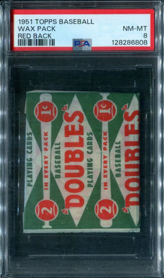 1951 Topps Baseball Red Back Unopened Wax Pack PSA 8 *6808-1