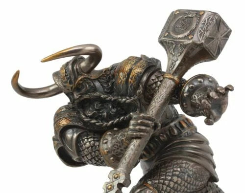 Asgard God Of Thunder Thor Wielding Mjolnir Hammer Figurine Charging Thor Statue-2