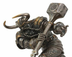 Asgard God Of Thunder Thor Wielding Mjolnir Hammer Figurine Charging Thor Statue-2