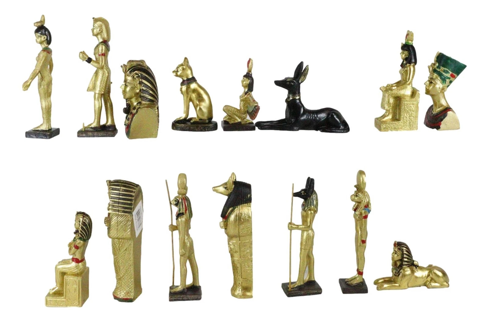 Miniature Egyptian Obelisk Gods Goddesses Pharaoh And Royalty Figurine Set of 16-4